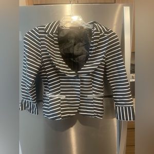 Black and white blazer